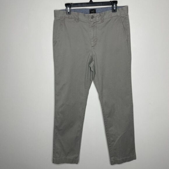 J.CREW Pants Mens 33 x 29 Gray 770 Straight Fit Chinos Stretch AR886 - Picture 1 of 12